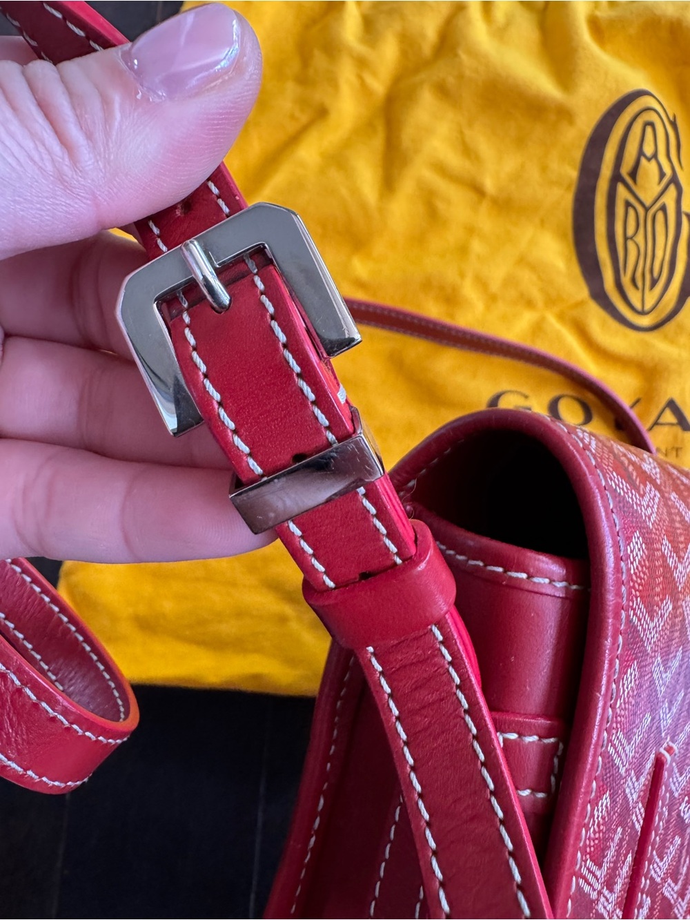 Goyard Red Belvedere PM Messenger Bag - Picture 13 of 13